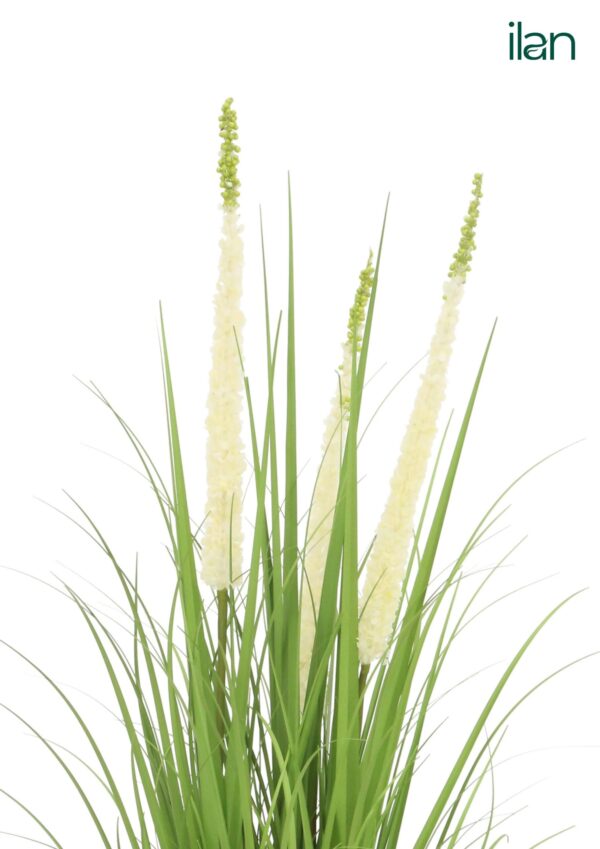 ARTIFICIAL LUSH GRASS PLANT- WHITE-2.3FT - Image 3